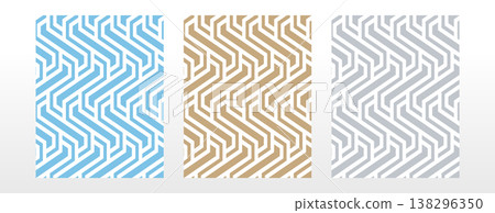 Set of abstract geometric patterns. Seamless vector backgrounds. Colored ornaments Graphic modern patterns Simple lattice graphic design Set of abstract geometric patterns. Seamless vector backgrounds. Colored ornaments Graphic modern patterns Simple lattice graphic design 138296350