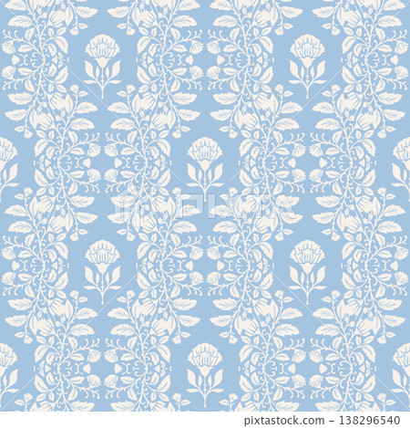 Ornate Damask Floral Vine Botanical Print Ornate Damask Floral Vine Botanical Print 138296540