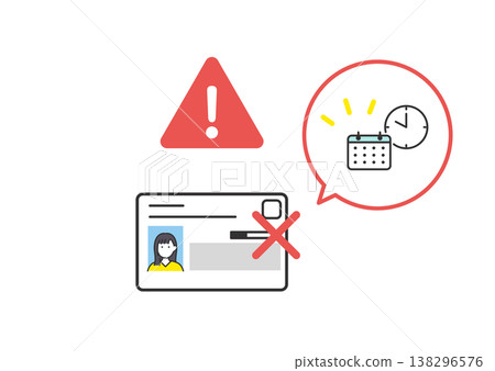 簡單的向量圖，表示「我的號碼卡」已過期的警告圖示。 138296576