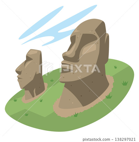 An illustrative image of the Moai statues on Easter Island. An illustrative image of the Moai statues on Easter Island. 138297021