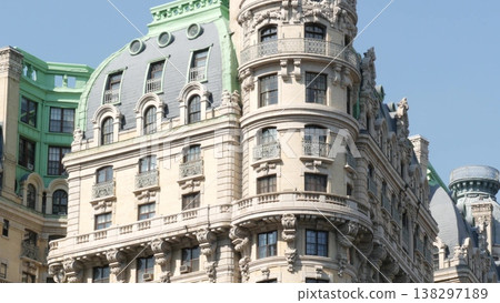 New York City Manhattan Broadway street Ansonia building 1904, USA. Hotel, historic condominiums. 138297189