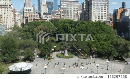 New York City Manhattan Midtown Union square on Broadway street, USA. Urban architecture cityscape. New York City Manhattan Midtown Union square on Broadway street, USA. Urban architecture cityscape. 138297268