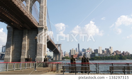 New York City Brooklyn Heights skyline from Manhattan, USA. District near Dumbo and Brooklyn Bridge. New York City Brooklyn Heights skyline from Manhattan, USA. District near Dumbo and Brooklyn Bridge. 138297315