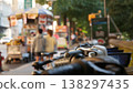 Manhattan Midtown street New York City, USA. Rental bicycle, Central Park West. Bike rent. People. 138297435