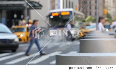 New York City Manhattan Downtown Financial District, USA. People pedestrians on Church street. Steam 138297436