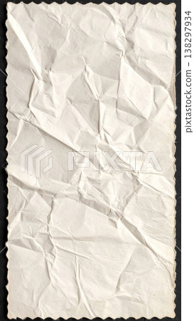 Close Up of White Wrinkled Paper Texture Background with Detailed Pattern Design 138297934