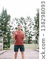 Southeast Asian man showing finger gesture with thumb and index finger outdoors 138298093