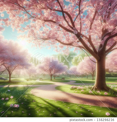 Sakura-dori in full bloom Sakura-dori in full bloom 138298216