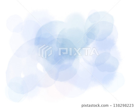 A background material with a soft, bubble-like texture featuring a blurred gradient of blue, light purple, and light blue watercolors. 138298223