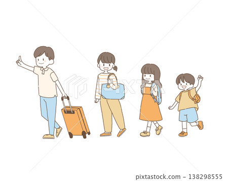 A family departing on a trip 138298555