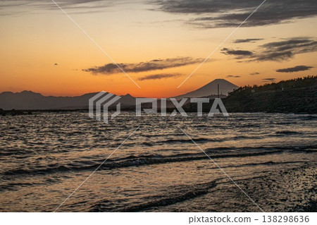 Evening view of the sea in Chigasaki Evening view of the sea in Chigasaki 138298636