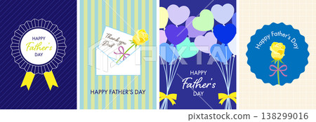 Father's Day message card set 138299016