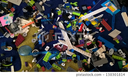 Colorful plastic block toy brick child play messy floor blue carpet creative game construction toy family home scattered object childhood clutter Creative game colorful plastic block toy brick Colorful plastic block toy brick child play messy floor blue carpet creative game construction toy family home scattered object childhood clutter Creative game colorful plastic block toy brick 138301814
