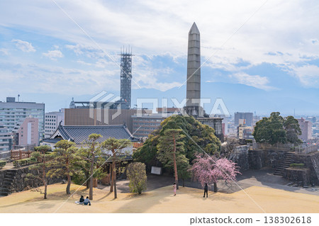 (Yamanashi Prefecture) Cherry blossoms in bloom at Maizuru Castle Park (Kofu Castle Ruins) 138302618