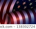 A stunning illustration of the texture of the waving American flag 138302724