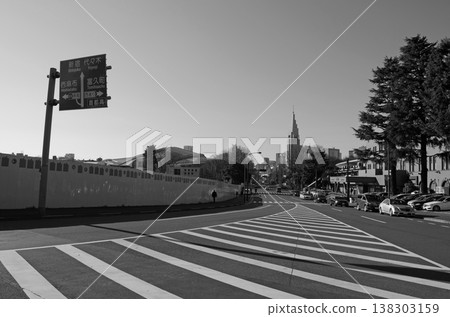 東京明治神宮外苑附近寧靜的街景 138303159