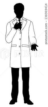 Scientist Chemist Pharmacist Man Silhouette Person Scientist Chemist Pharmacist Man Silhouette Person 138303414