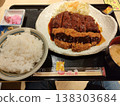 Miso katsu and pork loin cutlet set meal 138303684