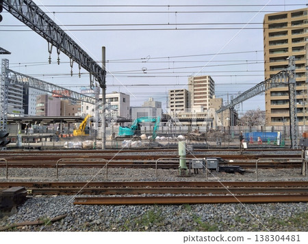 Kasukabe Station under construction Kasukabe Station under construction 138304481