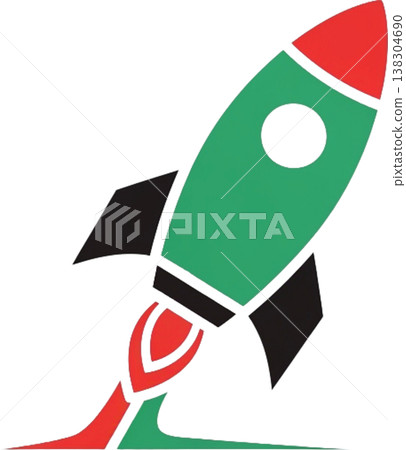rocket icon on white background 138304690