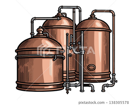 Copper Distillation Apparatus engraving raster Copper Distillation Apparatus engraving raster 138305578