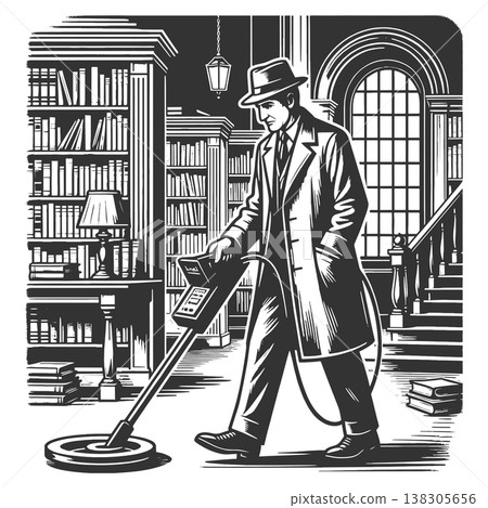 Detective Scanning Library With Metal Detector Detective Scanning Library With Metal Detector 138305656