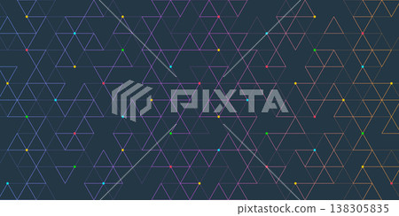 Abstract vector background with a seamless geometric pattern of simple triangle shapes. Stylish vector texture 138305835