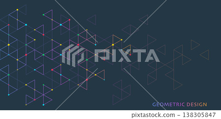 Abstract vector background with a geometric pattern of triangle shapes. Graphic design element  138305847