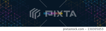 Abstract vector background with a geometric pattern of triangle shapes. Graphic design element  138305853