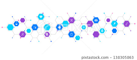 Medical background and healthcare technology with flat icons and symbols. Concept and idea for health care business, innovation medicine, health safety, science, medical research, and development. Medical background and healthcare technology with flat icons and symbols. Concept and idea for health care business, innovation medicine, health safety, science, medical research, and development. 138305863