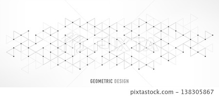 Abstract vector background with a geometric pattern of triangle shapes. Graphic design element  138305867
