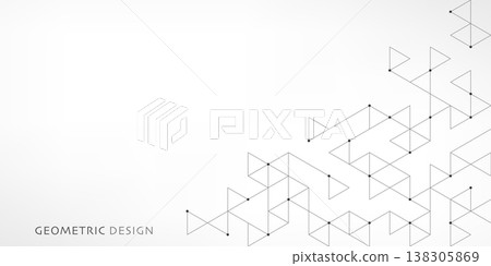 Abstract vector background with a geometric pattern of triangle shapes. Graphic design element  138305869