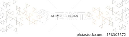 Graphic design element for web page or banner with a geometric pattern of triangle shapes. 138305872