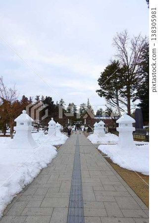 上杉雪燈節、雪燈、日本神社、松岳公園 138305981