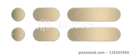 Gold metal plate set 04 Gold metal plate set 04 138305999