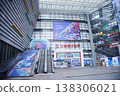 Interior of Huaqiang Electronics World Shopping Mall and escalators in Shenzhen, China, and a high-tech electronics market. 138306021