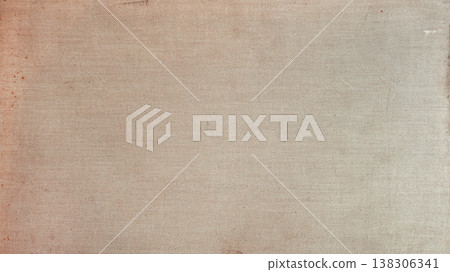 Beige linen fabric texture with visible weave pattern, stains covering full frame, vintage fabric texture surface for design layouts and print use. Natural background for mockup design Beige linen fabric texture with visible weave pattern, stains covering full frame, vintage fabric texture surface for design layouts and print use. Natural background for mockup design 138306341