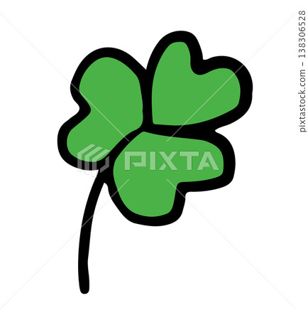 Hand drawn clover leaf illustration for floral print, spring, summer, nature, garden, plants, tree, blossom, blooming, fabric print, sticker, picnic, park, house yard, environment, lucky icon, brooch Hand drawn clover leaf illustration for floral print, spring, summer, nature, garden, plants, tree, blossom, blooming, fabric print, sticker, picnic, park, house yard, environment, lucky icon, brooch 138306528