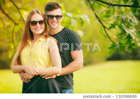Happy couple in park 138306690