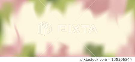 Frame background gradation with blur spring unfocused flowers. Gradient blurred frame. Gentle floral summer backdrop with soft beige pink and organic delicate colors. Vector trendy gentle blur flower 138306844