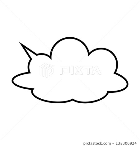 Simple illustration of a cloud-shaped speech bubble Simple illustration of a cloud-shaped speech bubble 138306924