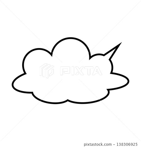 Simple illustration of a cloud-shaped speech bubble Simple illustration of a cloud-shaped speech bubble 138306925