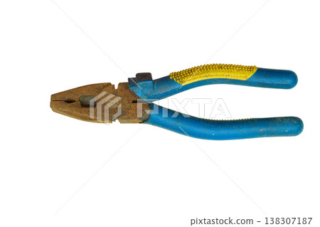Old rusty plier from the home shed for repair 138307187