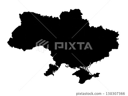 Vector drawing. Map of Ukraine 138307366