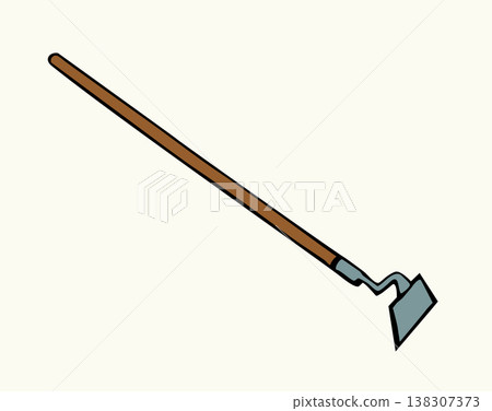 Vector drawing. Garden hoe sign Vector drawing. Garden hoe sign 138307373