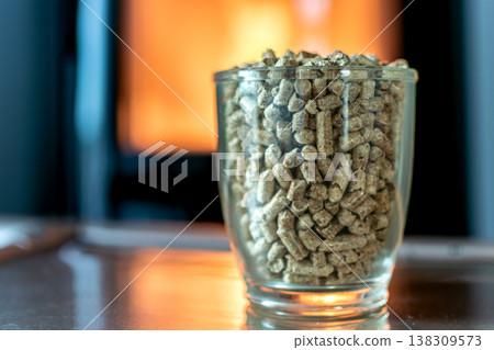 Pellet granules for stove, energy and economic issues Pellet granules for stove, energy and economic issues 138309573