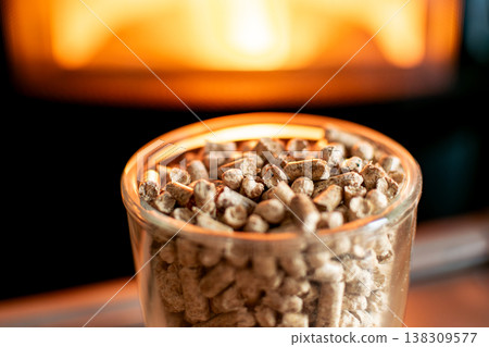 Pellet granules for stove, energy and economic issues 138309577