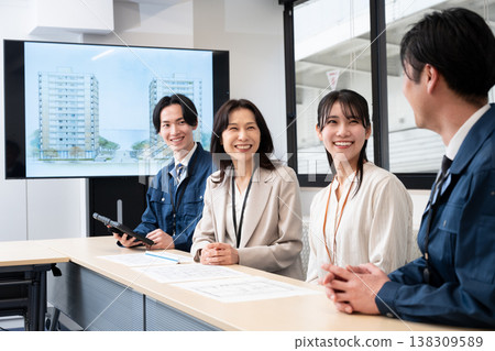 Construction company meeting Construction company meeting 138309589