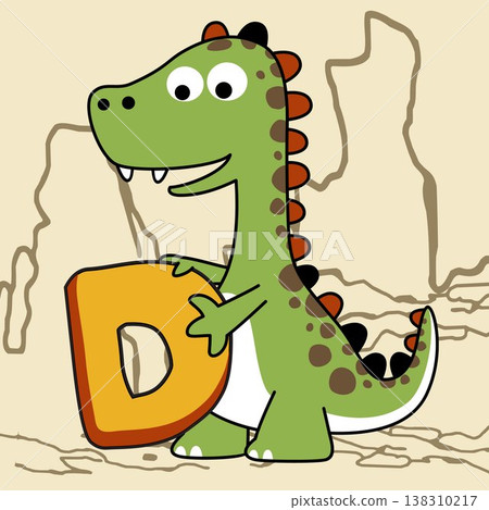 Funny dinosaurs cartoon 138310217