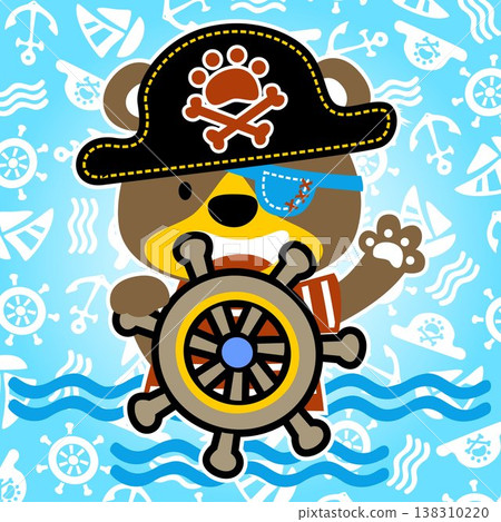 funny pirate with sailor equipment pattern funny pirate with sailor equipment pattern 138310220